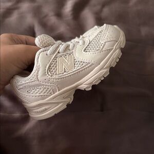 New Balance Kids' Cream Sneakers